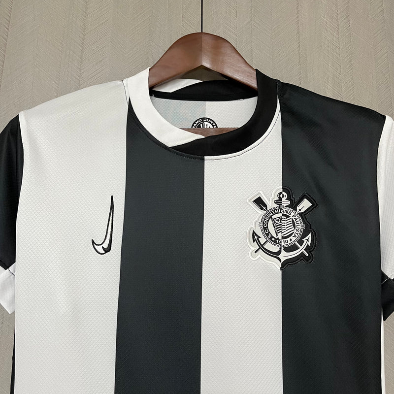 Camisa Corinthians 2024/25 Feminina - Torcedor Branca e Preto