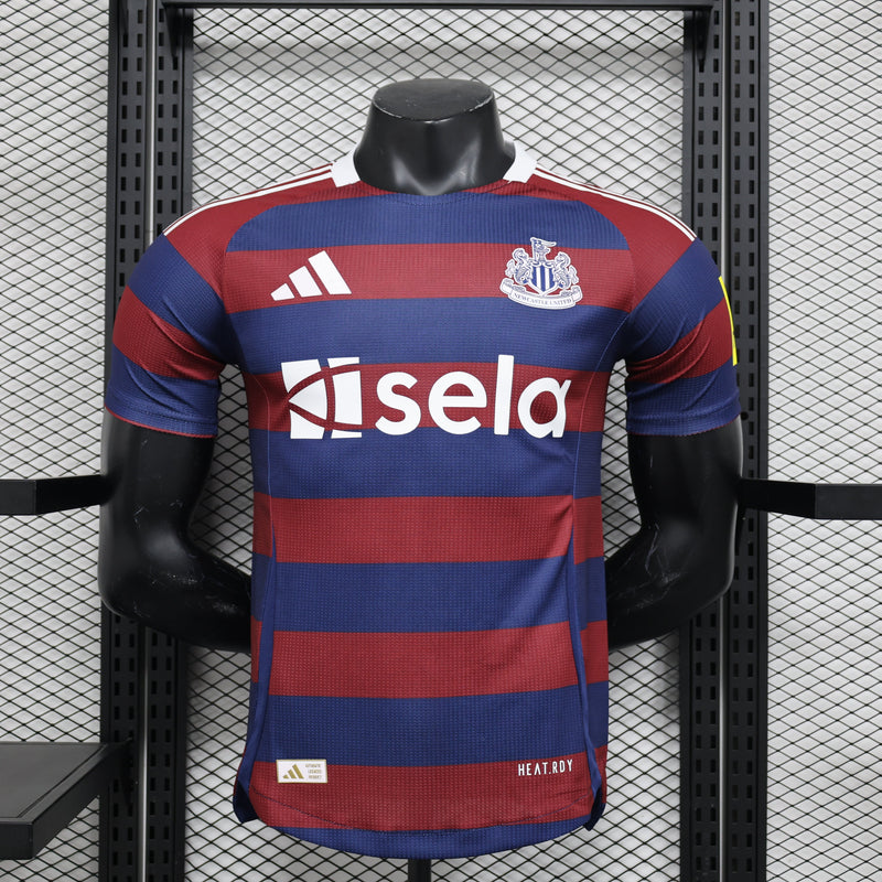 Camisa Newcastle Away 2024/25 Jogador Adidas Masculino - Azul e Grená