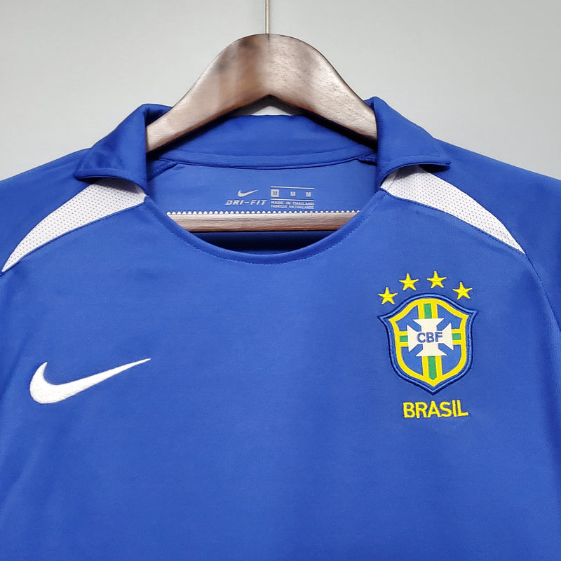 Camisa Retrô Seleção Brasil 2002/02 Home - Azul
