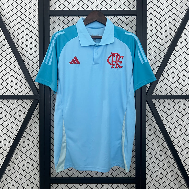 Camisa de Treino Flamengo Azul Claro POLO - 2025/26