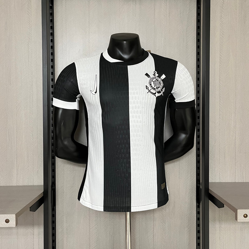 Camisa Corinthians 2024/25 Jogador - Preto e Branco