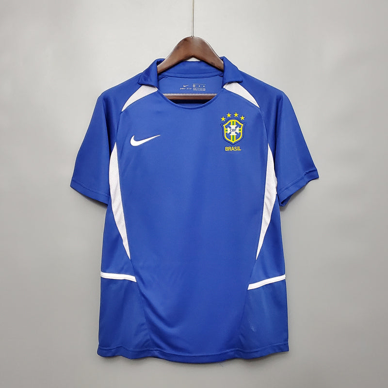 Camisa Retrô Seleção Brasil 2002/02 Home - Azul