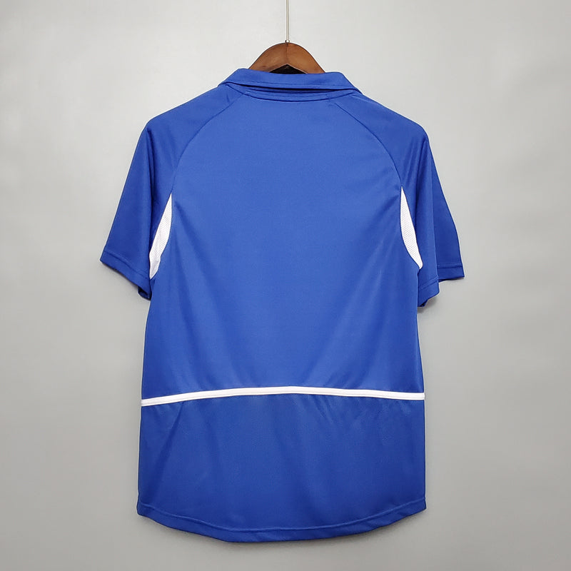 Camisa Retrô Seleção Brasil 2002/02 Home - Azul