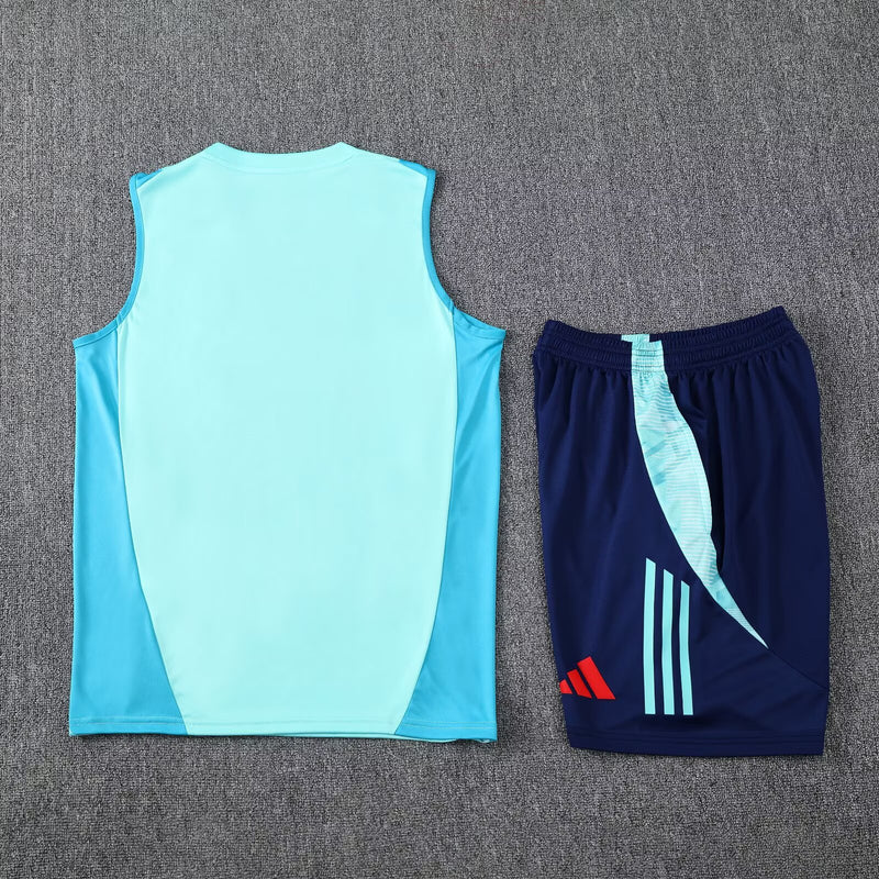 Kit Treino Regata e Shorts Flamengo 25/26 Azul Claro