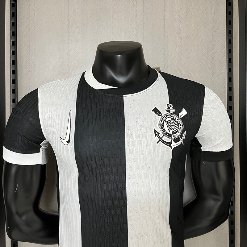 Camisa Corinthians 2024/25 Jogador - Preto e Branco