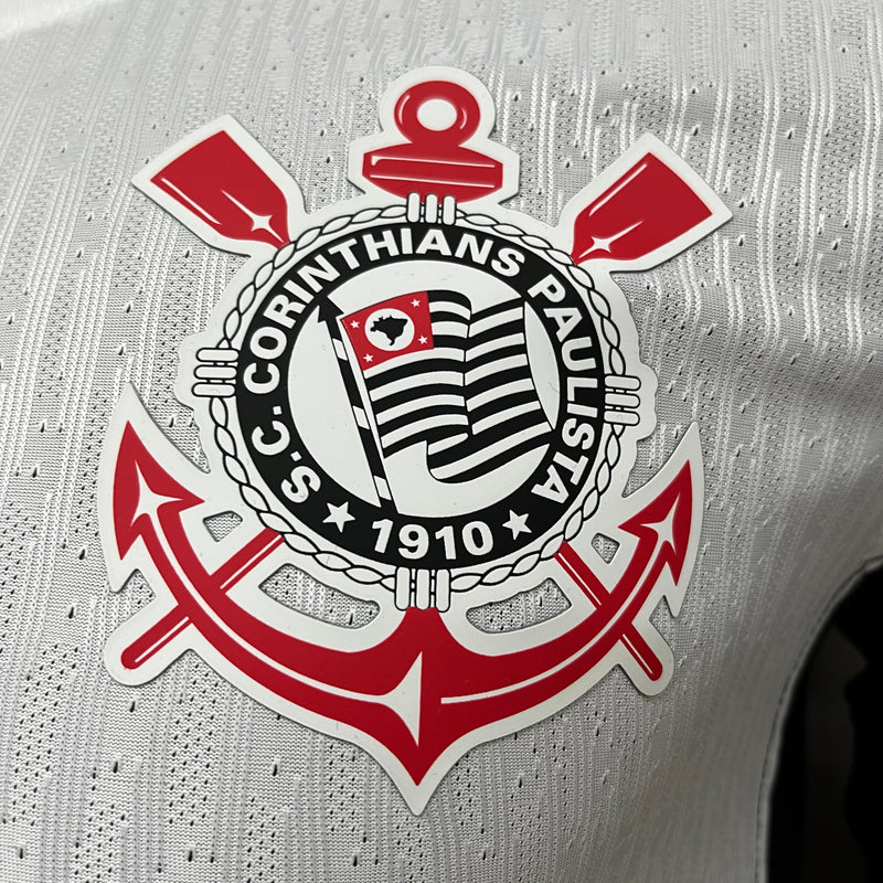 Camisa Corinthians 2024/25 Jogador - Branca e Preto