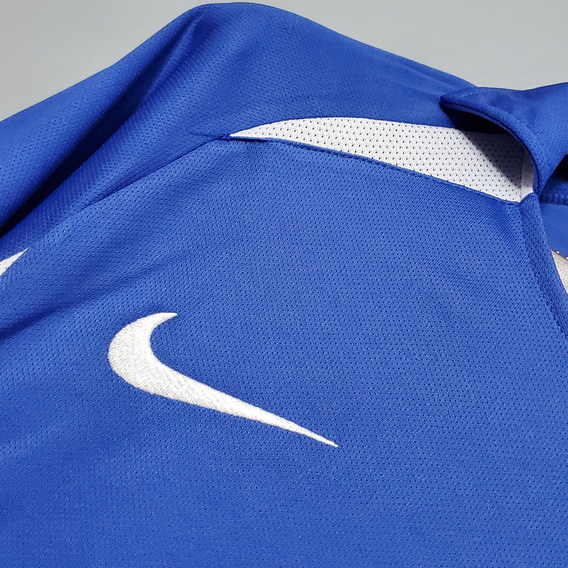 Camisa Retrô Seleção Brasil 2002/02 Home - Azul