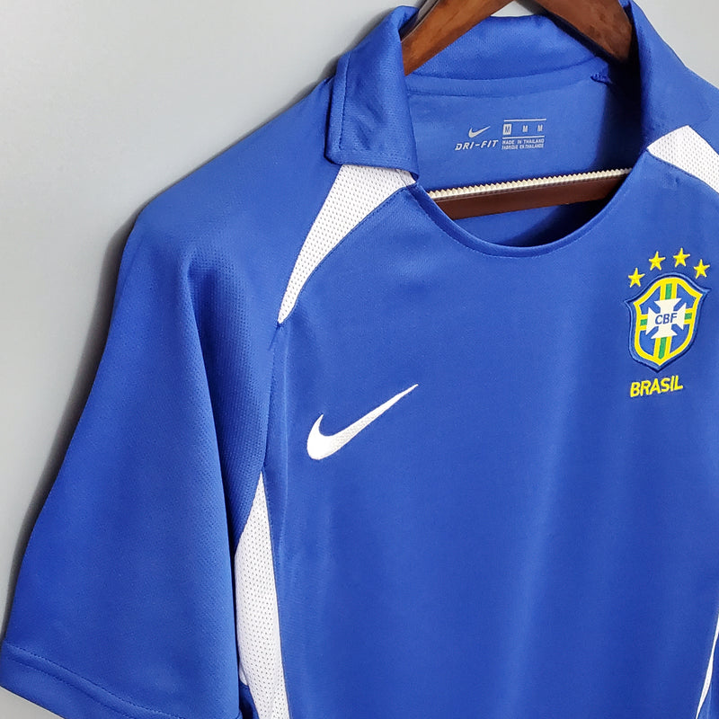 Camisa Retrô Seleção Brasil 2002/02 Home - Azul