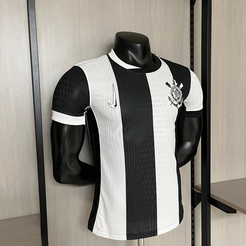 Camisa Corinthians 2024/25 Jogador - Preto e Branco