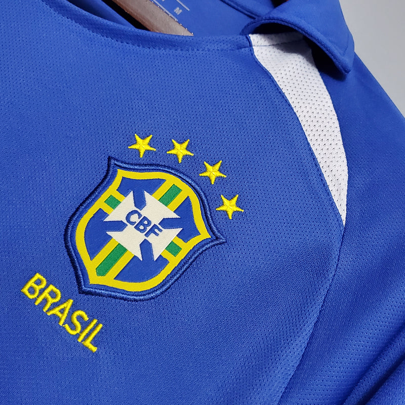 Camisa Retrô Seleção Brasil 2002/02 Home - Azul