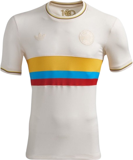 Camisa Seleção Colombiana Edição Comemorativa Centenário - Branca, Amarela