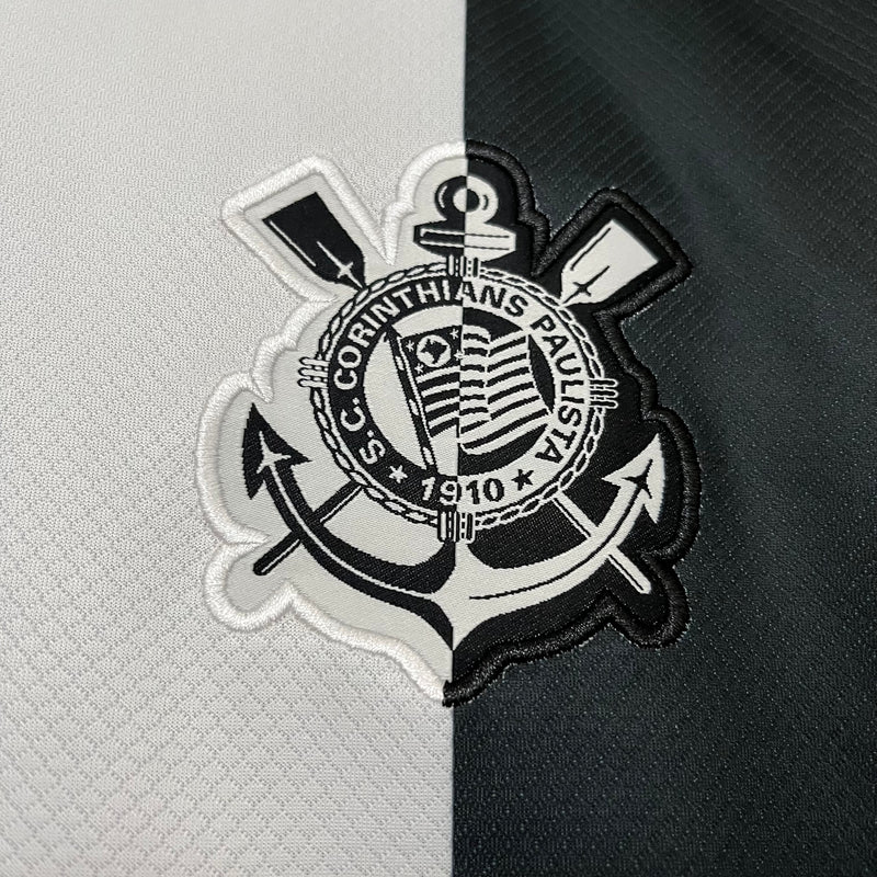 Camisa Corinthians 2024/25 Feminina - Torcedor Branca e Preto