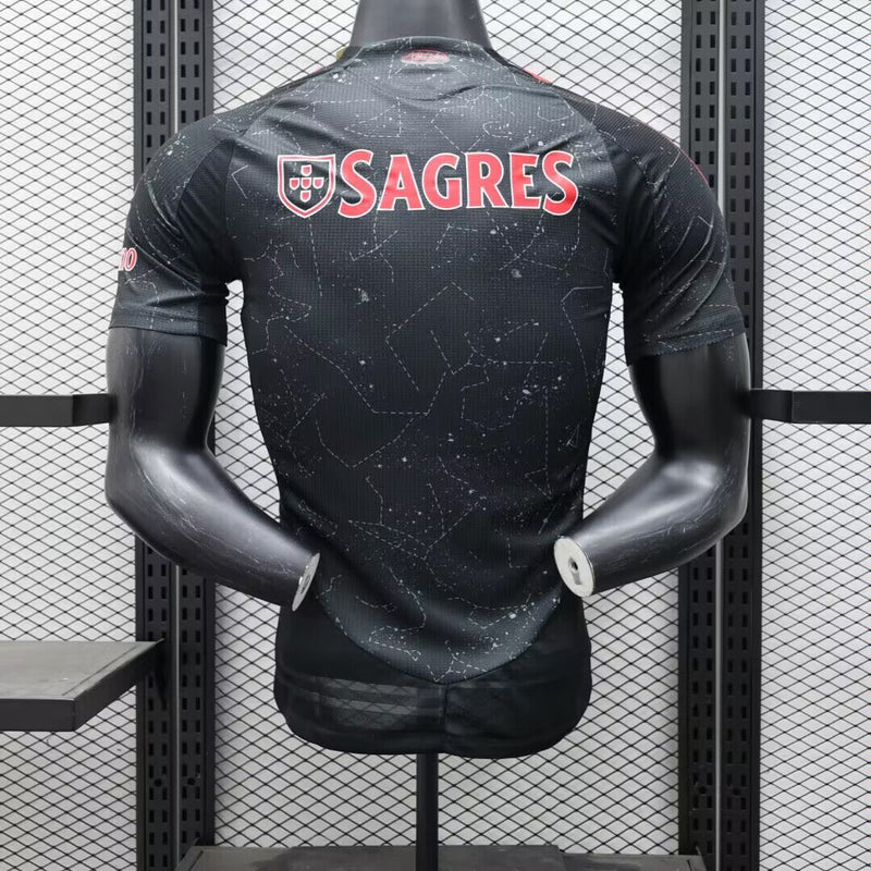 Camisa Benfica Away 2024/25 Jogador Adidas Masculino - Preta e Vermelha